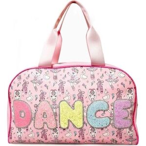OMG Accessories, Bubble Dance Ballerina Print Medium Duffle Bag
